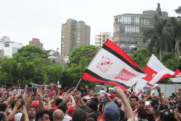 Lima Peru 2019 Torcedores River Plate Lima Torcedores River Plate — 스톡 사진