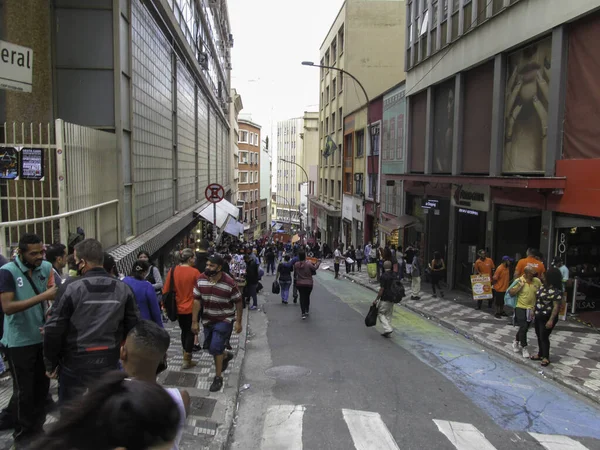 Movimento Pessoas Meio Covid Maio 2020 São Paulo Brasil Movimento — Fotografia de Stock