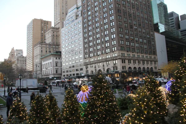 Novembro 2020 Nova York Eua Decorações Natal Grand Army Plaza — Fotografia de Stock