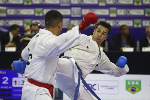 Uberlandia Brasi 2019 Karate Alisson Sobrinho Williams Quirino Disputa Pela — Stok fotoğraf