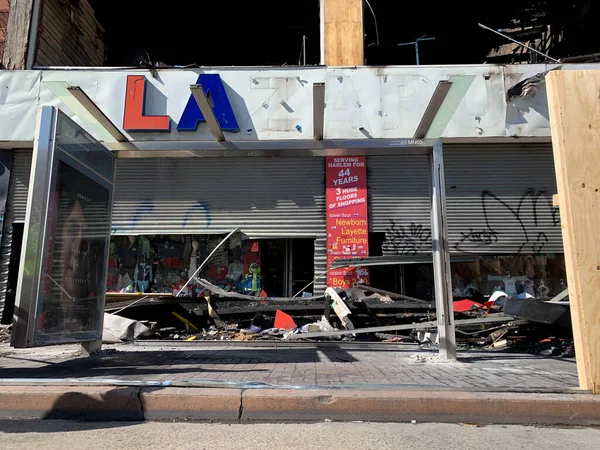 New Aftermath Store Fire May 2020 Harlem New York Usa — Stock Photo, Image