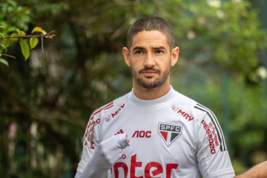 Sao Paulo - 3 Mart 2020: Sao Paulo takımının eğitimi sırasında. Eylem, Sao Paulo 'nun batısındaki Barra Funda' nın tomografisinde gerçekleştirildi.