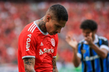 PORTO ALEGRE - FEB15, 2020: INTER VS GREMIO - during a match against Gremio, validated by the semifinal of the Gaucho 2020 Championship, at the Beira-Rio stadium, in Porto Alegre