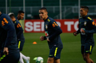 SAO PAULO - SEPT 04, 2019: BRAZILIAN SELECTION TRAINING. trains before the friendly against Colombia, at Estadio do Pacaembu