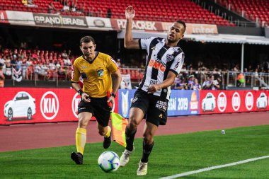 SAO PAULO - OCT 26, 2019: BRASILEIRAO - Match brasileirao, valid for the 21 round of the Brazilian Championship, at Estadio do Morumbi, west zone of Sao Paulo