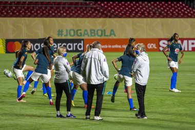 SAO PAULO, SP, BRAZIL: Sao Paulo, Brezilya 'da iki takım arasında futbol maçı