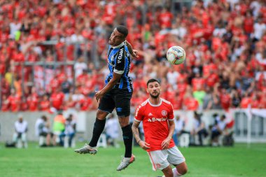 Porto Alegre - Ekim 02, 2019: Gremio 'ya karşı oynanan maçta, Amerika' nın Copa Libertadores takımının yarı finallerinde 1. maçta geçerlidir.