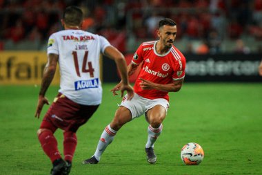 Porto Alegre - FEB 26, 2020: INTER VS TOLIMA - Kolombiya 'dan Tolima' ya karşı oynanan maçta, Libertadores 2020 öncesi Beira-Rio Stadyumu, Porto Alegre 'deki Beira-Rio Stadyumu' nda oynanan üçüncü tur maçında onaylandı.
