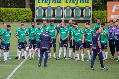 SAO PAULO - January 08, 2020: TRAINING THE PALMEIRAS TEAM The Palmeiras football squad conducts training aimed at the first commitment of the year