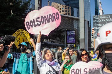 SAO PAULO, SP, 07.05.2020 -  Protests against Jair Bolsonaro in sao Paulo, Brasil  
