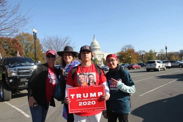 November 2020 Washington Maryland Trump Aanhangers Verzamelen Zich Freedom Plaza — Stockfoto