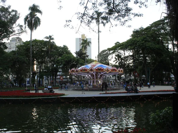 Curitiba 2019 Santos Andreas Meydanı Ndaki Noel Süslemeleri — Stok fotoğraf