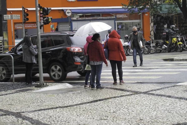 Κρύο Και Βροχερή Μέρα Στο Σάο Πάολο Οκτωβρίου 2020 Σάο — Φωτογραφία Αρχείου