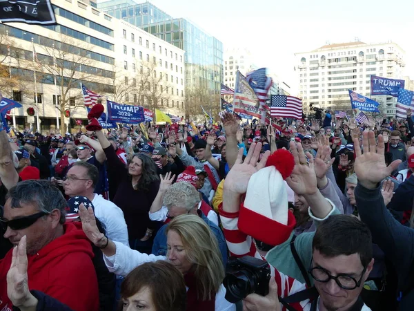 Washington Estados Unidos 2020 Manifestaciones Derechistas Explotan Corazón Washington Estados — Foto de Stock