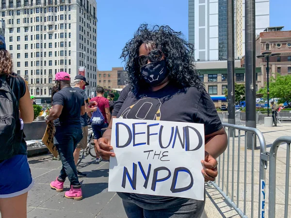 Novo Peaceful Black Lives Matter Protesto Harlem Junho 2020 Harlem — Fotografia de Stock