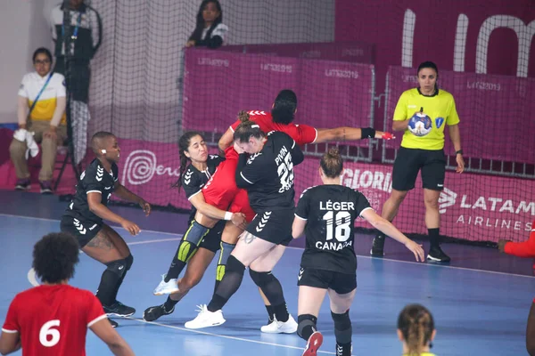 Lima Pérou 2019 Pan Americano Lima Handball Feminino Primeira Partida — Photo