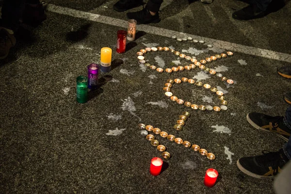 Barcelona Spanya 2019 Katalonya Özgürlüğü Protestosu — Stok fotoğraf