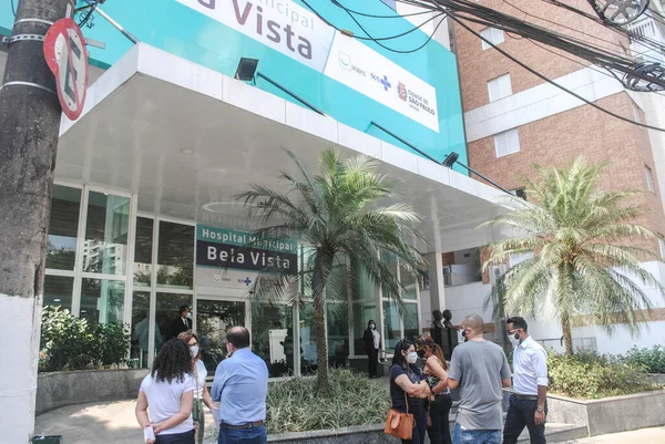 Sao Paulo Polgármestere Meglátogatja Bela Vista Városi Kórházat 2020 Szeptember — Stock Fotó