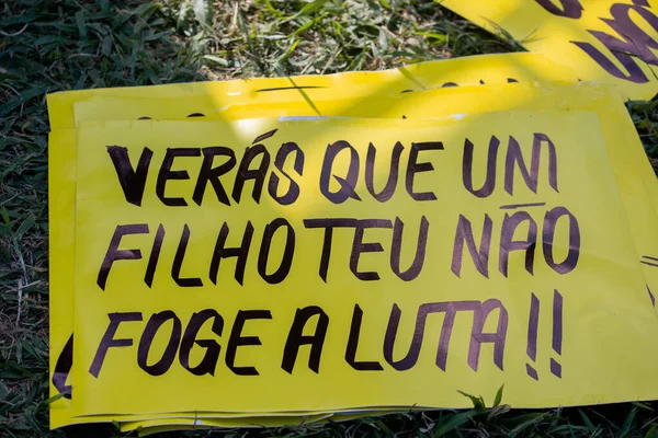 Protestas Favor Del Presidente Brasileño Mayo 2020 Brasilia Brasil Manifestantes — Foto de Stock