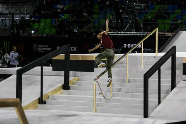 Sao Paulo 2019 Japanese Aori Nishimura Finished Third World Skate — Stock Photo, Image