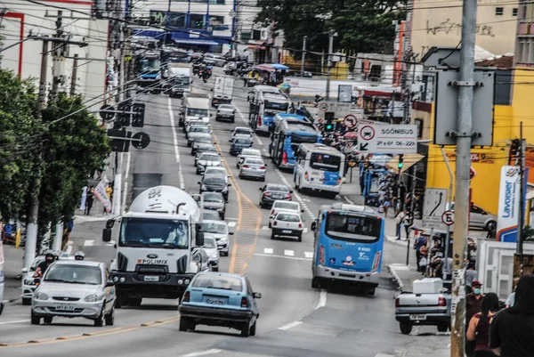 Sao Paulo Trafik Vardı Ekim 2020 Sao Paulo Brezilya Sao — Stok fotoğraf