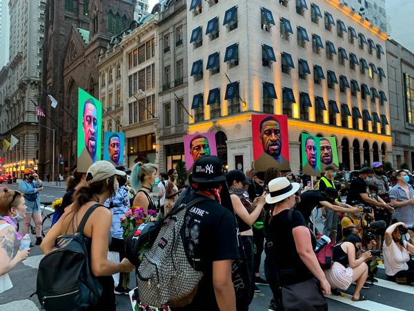 Black Lives Matter Protesto Trump Tower Julho 2020 Nova York — Fotografia de Stock