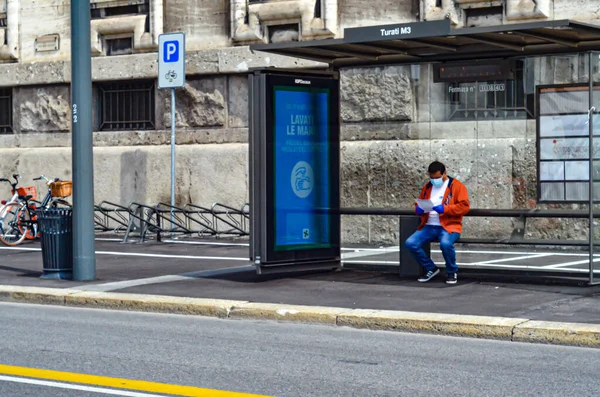 Int Covid Verkeer Van Personen Mei 2020 Milaan Italië Beweging — Stockfoto