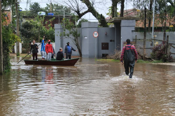 Porto Alegre 2020 Clima Tempo Moradores Das Ilhas Arquipelago Que — стоковое фото