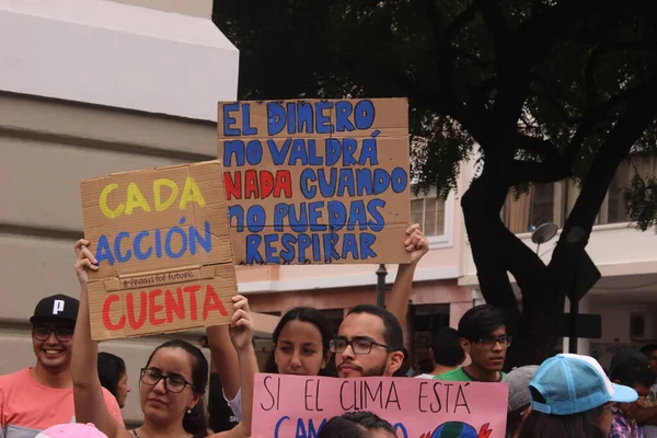 Sao Paulo 2019 Manifestación Personas Por Clima —  Fotos de Stock