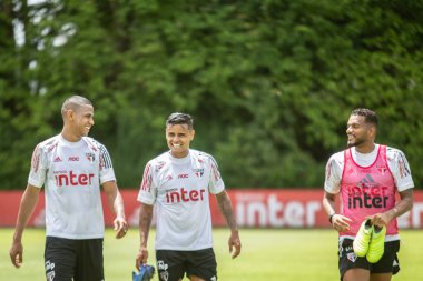 Sao Paulo - 3 Mart 2020: Sao Paulo takımının eğitimi sırasında. Eylem, Sao Paulo 'nun batısındaki Barra Funda' nın tomografisinde gerçekleştirildi.