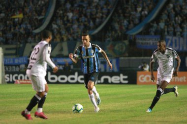 Porto Alegre - Ekim 02, 2019: Gremio 'ya karşı oynanan maçta, Amerika' nın Copa Libertadores takımının yarı finallerinde 1. maçta geçerlidir.