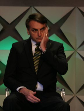 30 Nisan 2020, Porto Alegre, SC, Brezilya: Brezilya Cumhurbaşkanı Jair Bolsonaro 