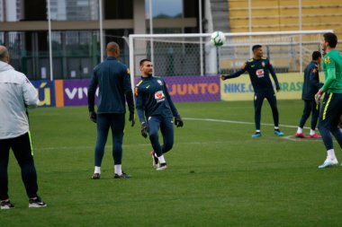 SAO PAULO - SEPT 04, 2019: BRAZILIAN SELECTION TRAINING. trains before the friendly against Colombia, at Estadio do Pacaembu