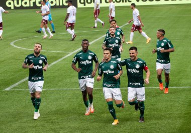 SAO PAULO, SP, BRAZIL, 28.11.2020: Sao Paulo, Brezilya 'da iki takım arasında futbol maçı
