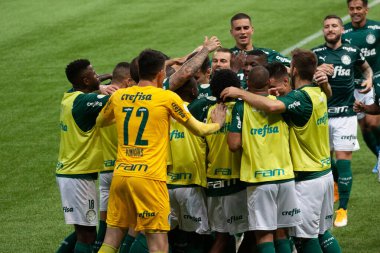 SAO PAULO, SP, BRAZIL, 28.11.2020: Sao Paulo, Brezilya 'da iki takım arasında futbol maçı