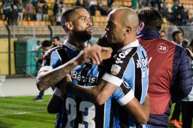 PORTO ALEGRE - FEB 22, 2020: GREMIO - during a match against Gremio, validated by the semifinal of the Gaucho 2020 Championship, at the Beira-Rio stadium, in Porto Alegre