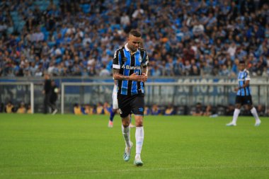 Porto Alegre - Ekim 02, 2019: Gremio 'ya karşı oynanan maçta, Amerika' nın Copa Libertadores takımının yarı finallerinde 1. maçta geçerlidir.