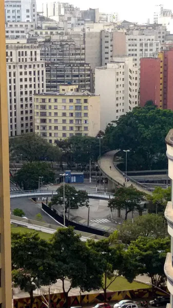 圣保罗 2020 Movement View Air Camera Municipal Sao Paulo 圣保罗市议会的运动和景观以及圣保罗市中心Maria — 图库照片