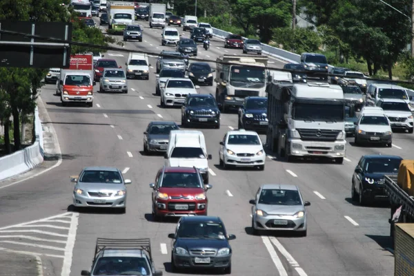 Листопада 2020 Сан Паулу Бразилія Важкий Рух Транспорту Автомагістралі Marginal — стокове фото