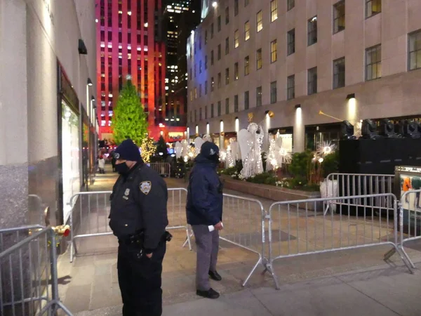 Dezember 2020 New York Usa Rockfeller Christmas Tree Beleuchtung Zeremonie — Stockfoto