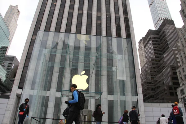 Листопада 2020 Нью Йорк Сша Довга Лінія Споживачів Apple Best — стокове фото