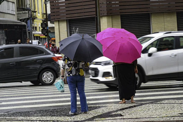 Холодний Дощовий День Сан Паулу Жовтня 2020 Сан Паулу Бразилія — стокове фото
