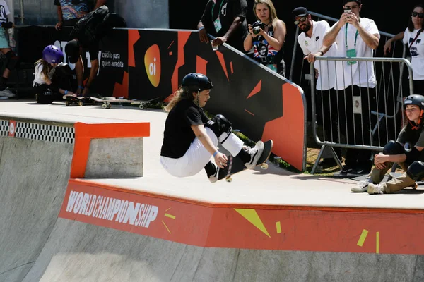 Sao Paulo 2019 Skate Gli Atleti Durante World Skate Park — Foto Stock