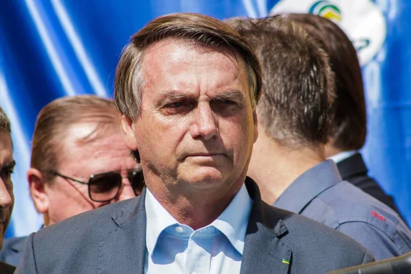 Sao Paulo 2020 Presidente República Brasil Jair Messias Bolsonaro Reunión — Foto de Stock