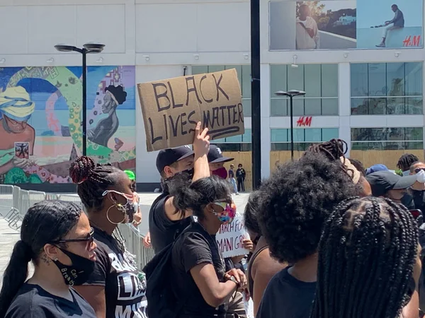 New York 2020 Black Lives Matter Durante Aniversario Historica Marcha — 图库照片