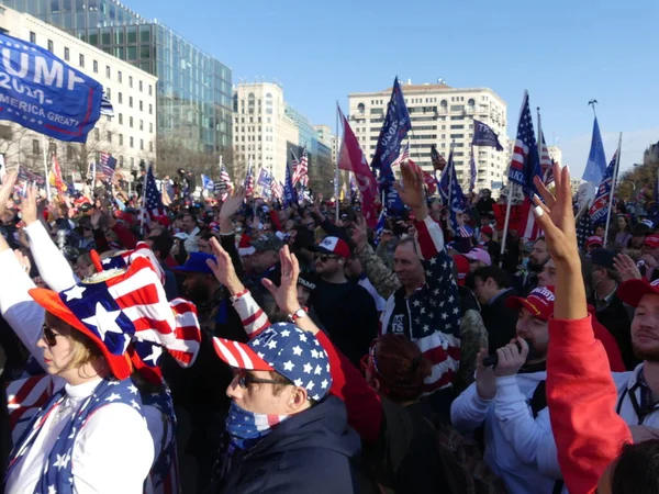 Washington Usa 2020 Prawicowe Demonstracje Wybuchają Samym Sercu Waszyngtonu Usa — Zdjęcie stockowe