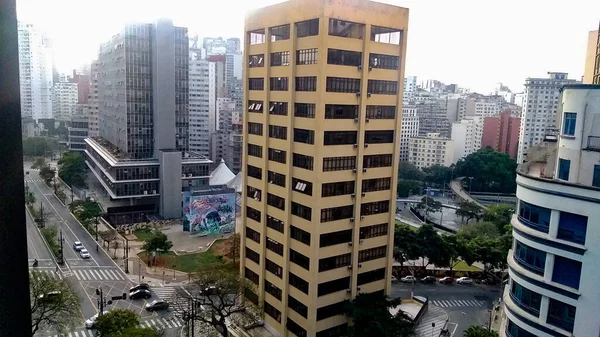 São Paulo 2020 Movimento Vista Aéreo Câmara Municipal Sao Paulo — Fotografia de Stock