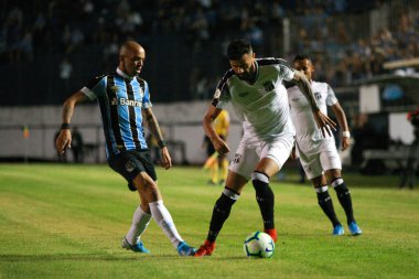 Porto Alegre - Ekim 02, 2019: Gremio 'ya karşı oynanan maçta, Amerika' nın Copa Libertadores takımının yarı finallerinde 1. maçta geçerlidir.