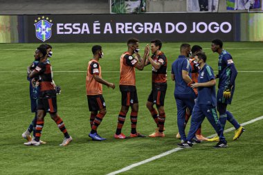 SAO PAULO, SP, BRAZIL: Brezilya 'daki iki Campeonato Brasileiro Srie A takımı arasında futbol maçı