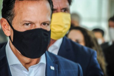 25 Kasım, Sao Paulo, Brezilya: Sao Paulo Valisi Joao Doria, kamu ve özel sektör arasındaki bir ortaklık programı olan IPT Açık Deneyimi 'nin yenilik alanının açılışını gerçekleştirdi.